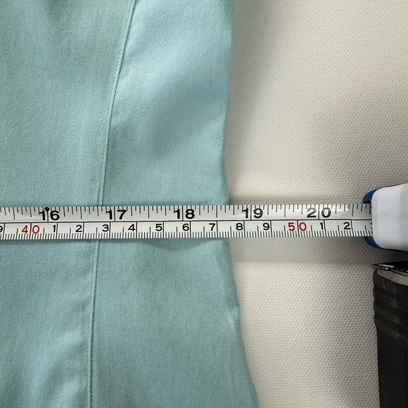 Talbots Light Blue Ruffle Neck Midi Dress - Picture 6 of 7